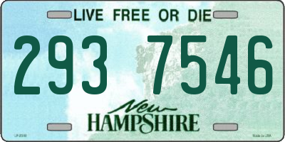 NH license plate 2937546