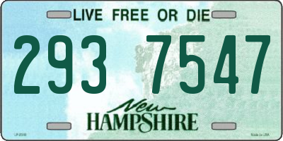 NH license plate 2937547