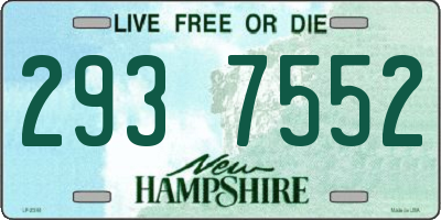 NH license plate 2937552