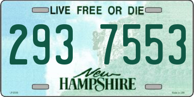 NH license plate 2937553