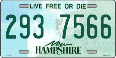 NH license plate 2937566