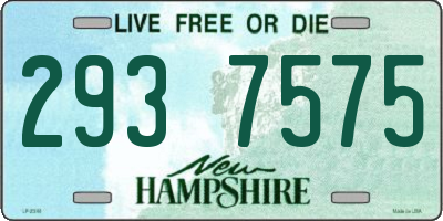NH license plate 2937575