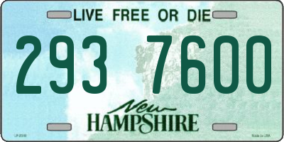 NH license plate 2937600