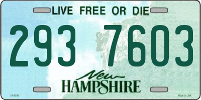 NH license plate 2937603