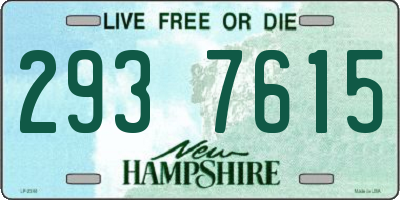 NH license plate 2937615
