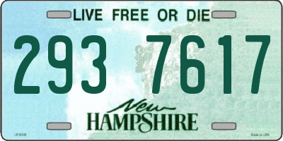 NH license plate 2937617