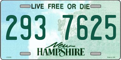 NH license plate 2937625
