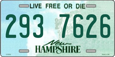NH license plate 2937626