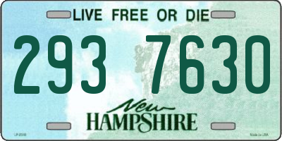 NH license plate 2937630