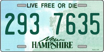 NH license plate 2937635