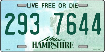 NH license plate 2937644