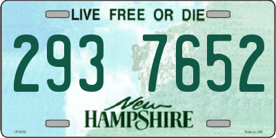 NH license plate 2937652
