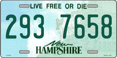 NH license plate 2937658