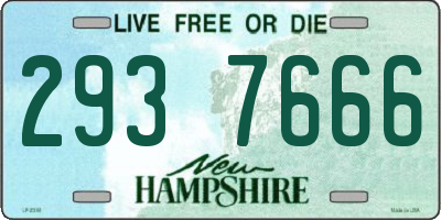 NH license plate 2937666