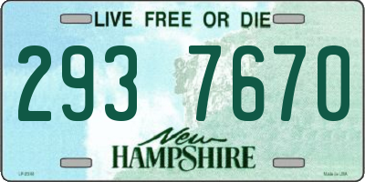 NH license plate 2937670