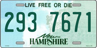 NH license plate 2937671