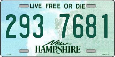 NH license plate 2937681