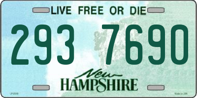 NH license plate 2937690