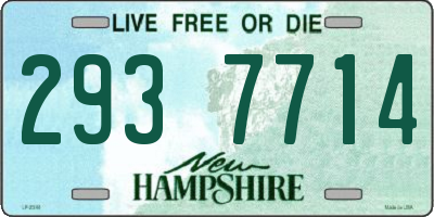 NH license plate 2937714