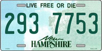 NH license plate 2937753