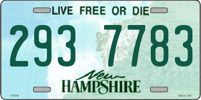 NH license plate 2937783