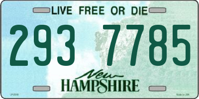 NH license plate 2937785