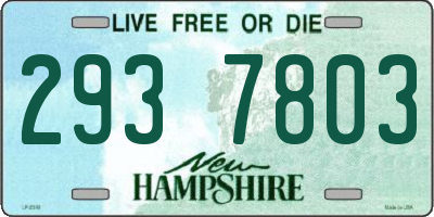 NH license plate 2937803