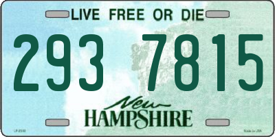 NH license plate 2937815