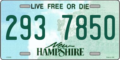 NH license plate 2937850