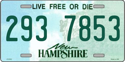 NH license plate 2937853