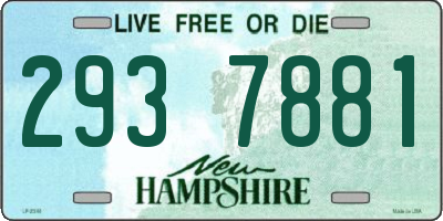 NH license plate 2937881