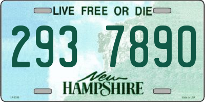 NH license plate 2937890