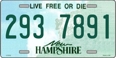 NH license plate 2937891