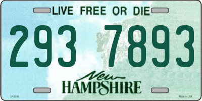 NH license plate 2937893
