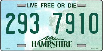 NH license plate 2937910