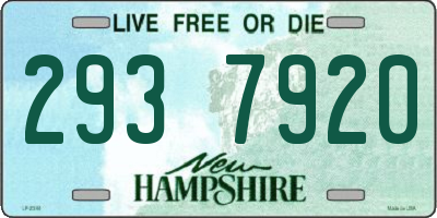 NH license plate 2937920