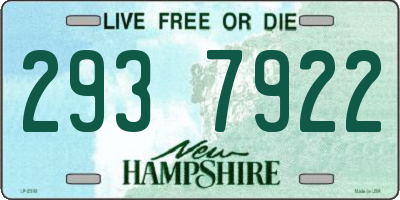 NH license plate 2937922