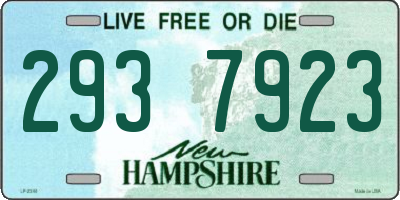NH license plate 2937923