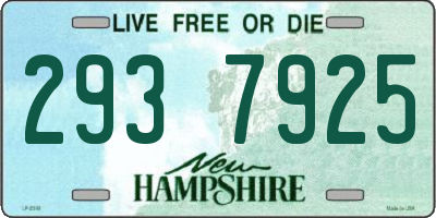 NH license plate 2937925