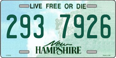 NH license plate 2937926