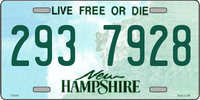 NH license plate 2937928