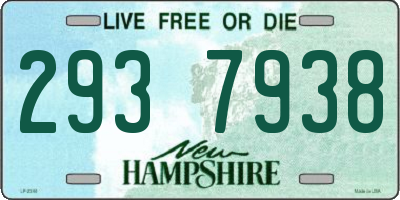 NH license plate 2937938