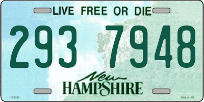 NH license plate 2937948