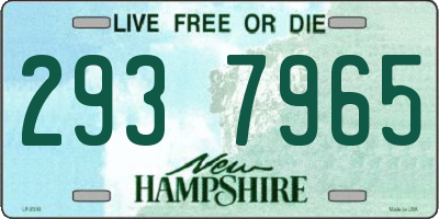 NH license plate 2937965