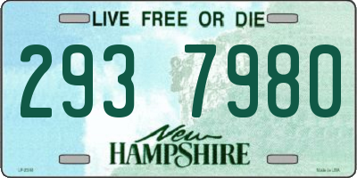 NH license plate 2937980