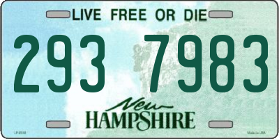 NH license plate 2937983