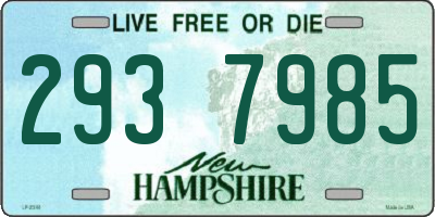 NH license plate 2937985