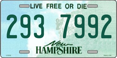 NH license plate 2937992