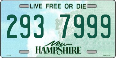 NH license plate 2937999
