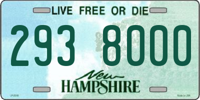 NH license plate 2938000
